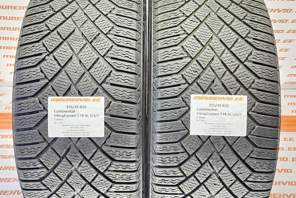 Подержанный нешипованная шина 255/45R20 Continental VikingContact 7 FR XL 105/T