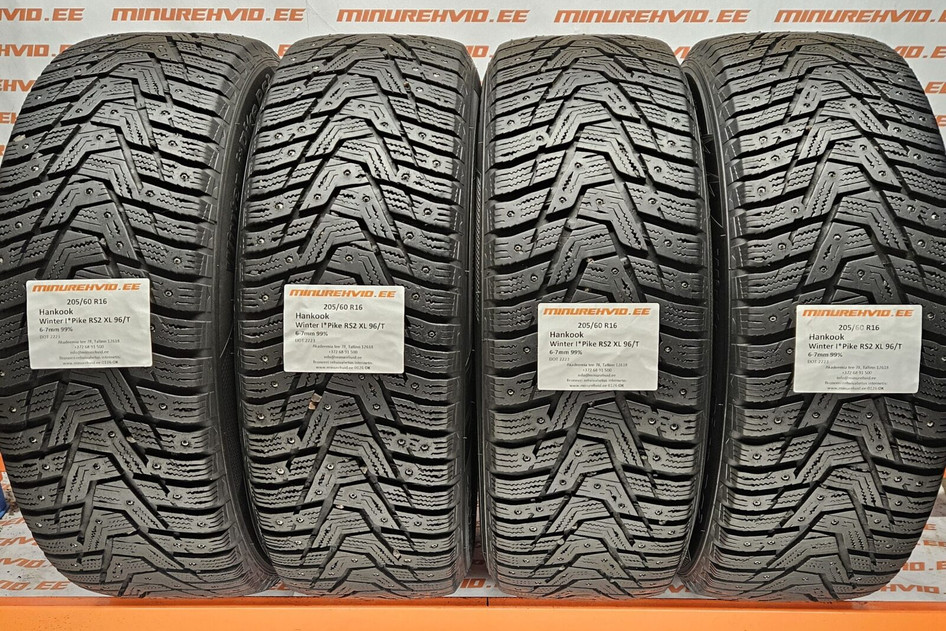Подержанный шипованная шина 205/60R16 Hankook Winter I*Pike RS2 XL 96/T 2223