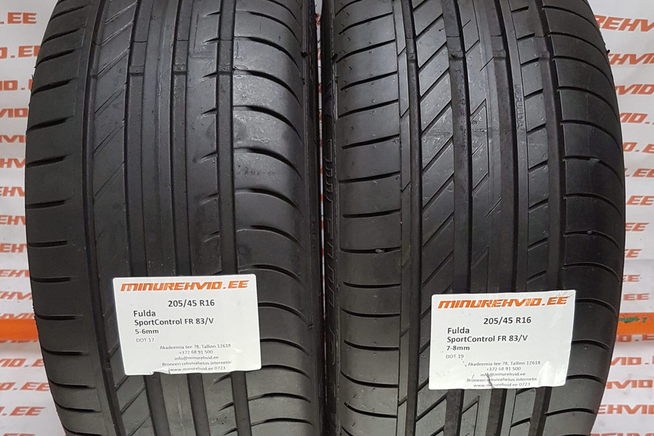 Kasutatud suverehv 205/45R16 Fulda SportControl FR 83/V