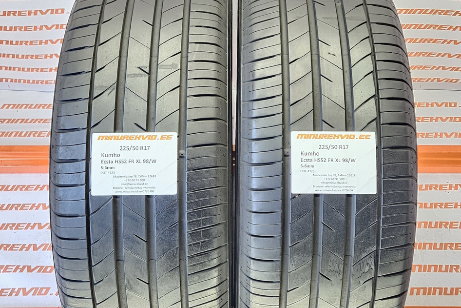 Used summer tire 225/50R17 Kumho Ecsta HS52 FR XL 98/W