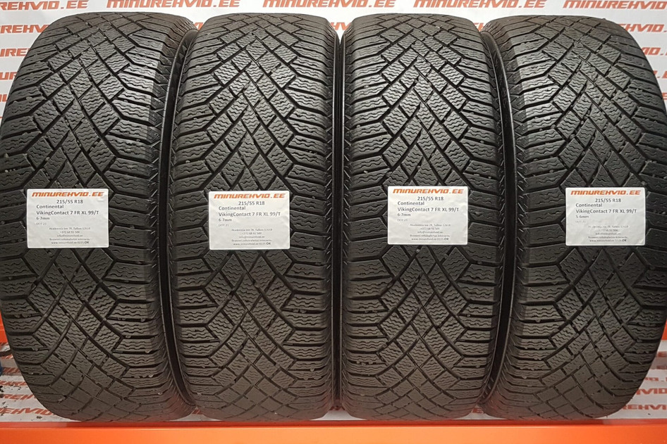 Used studless winter tire 215/55R18 Continental VikingContact 7 FR XL 99/T