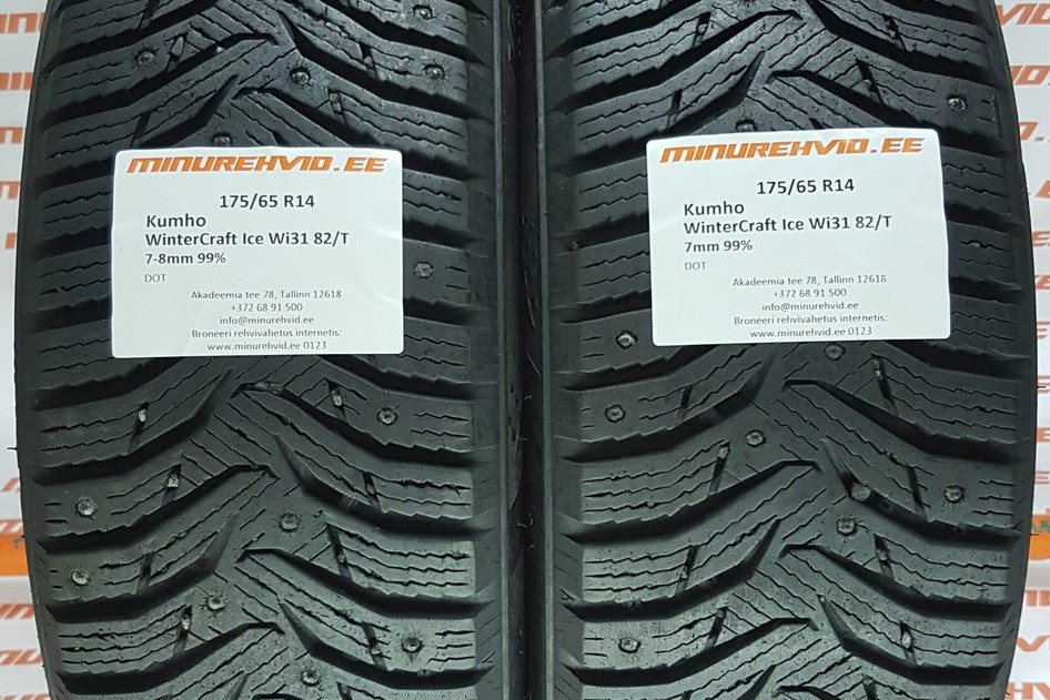 Used studded tire 175/65R14 Kumho WinterCraft Ice Wi31 82/T