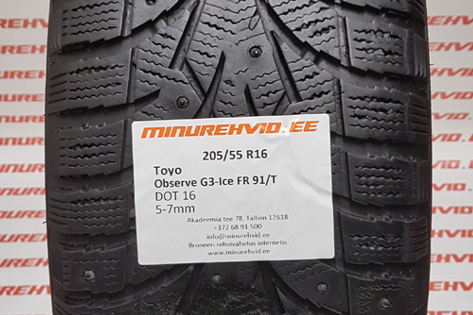 Used studded tire 205/55R16 TOYO Observe G3-Ice FR 91/T