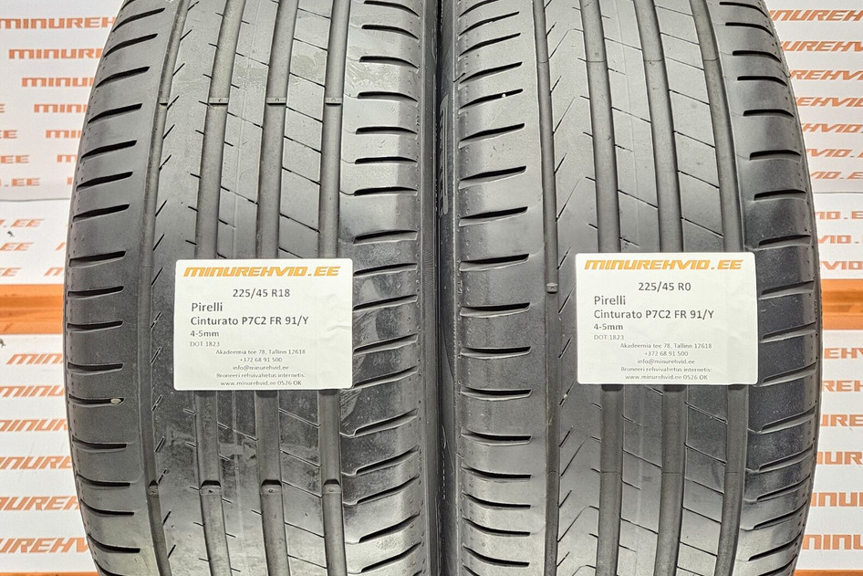 Kasutatud suverehv 225/45R18 Pirelli Cinturato P7C2 FR 91/95/Y 2x20 2x1823