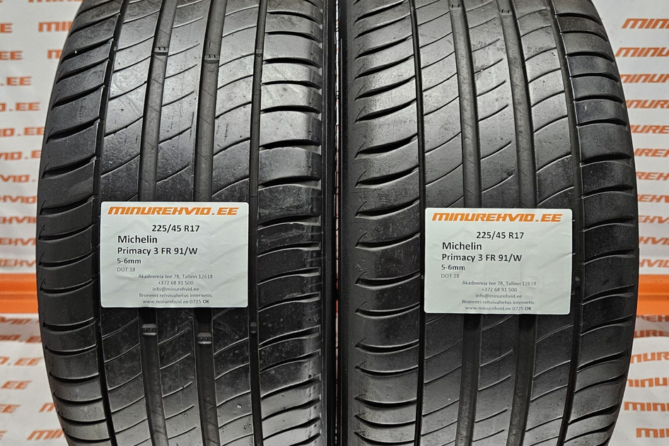 Kasutatud suverehv 225/45R17 Michelin Primacy 3 FR 91/W