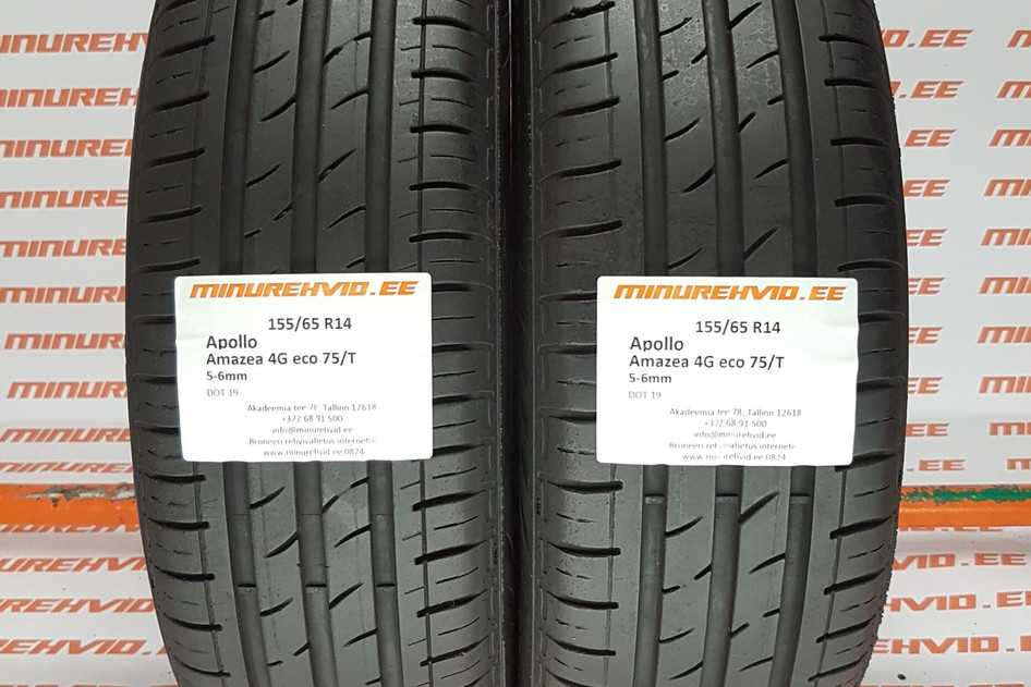 Used summer tire 155/65R14 Apollo Amazea 4G eco 75/T