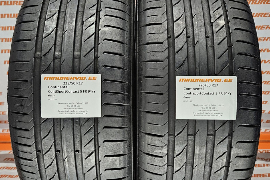 Used summer tire 225/50R17 Continental ContiSportContact 5 FR 94/Y 1522