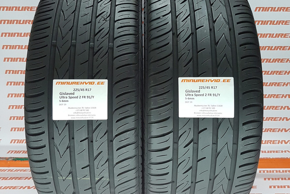 Kasutatud suverehv 225/45R17 Gislaved Ultra Speed 2 FR 91/Y