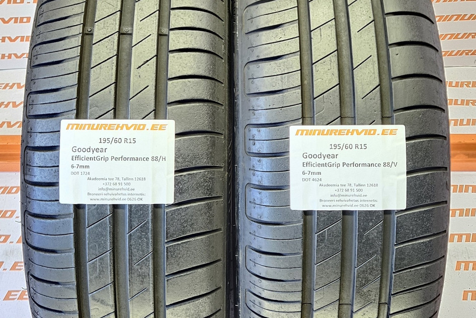 Kasutatud suverehv 195/60R15 GoodYear EfficientGrip Performance 88/H/V 4624+1724