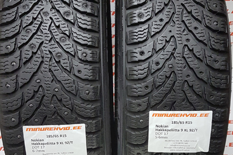 Used studded tire 185/65R15 Nokian Hakkapeliitta 9 XL 92/T