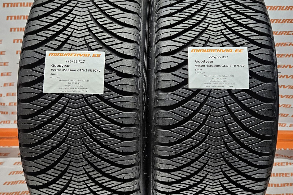 Used studless winter tire 225/55R17 GoodYear Vector 4Seasons GEN-2 FR 97/V