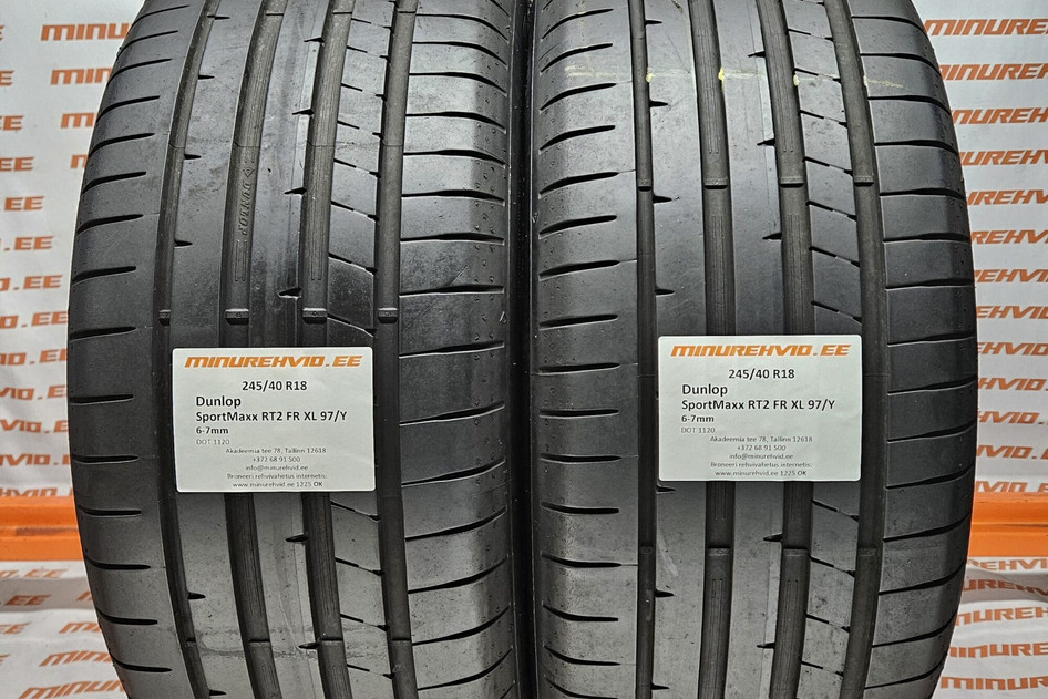 Used summer tire 245/40R18 Dunlop SportMaxx RT2 FR XL 97/Y