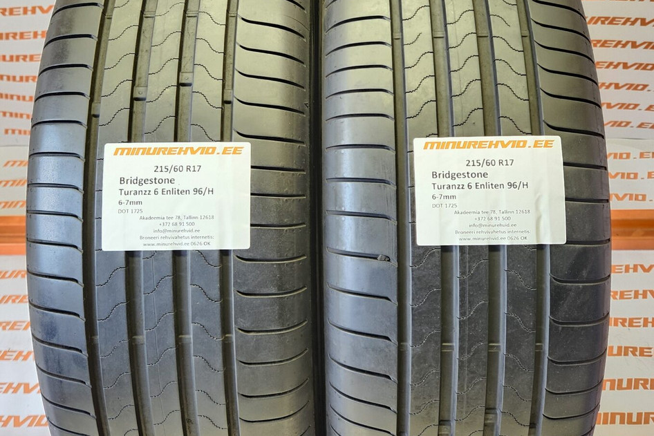 Подержанный летняя шина 215/60R17 Bridgestone Turanza 6 Enliten 96/H 1725