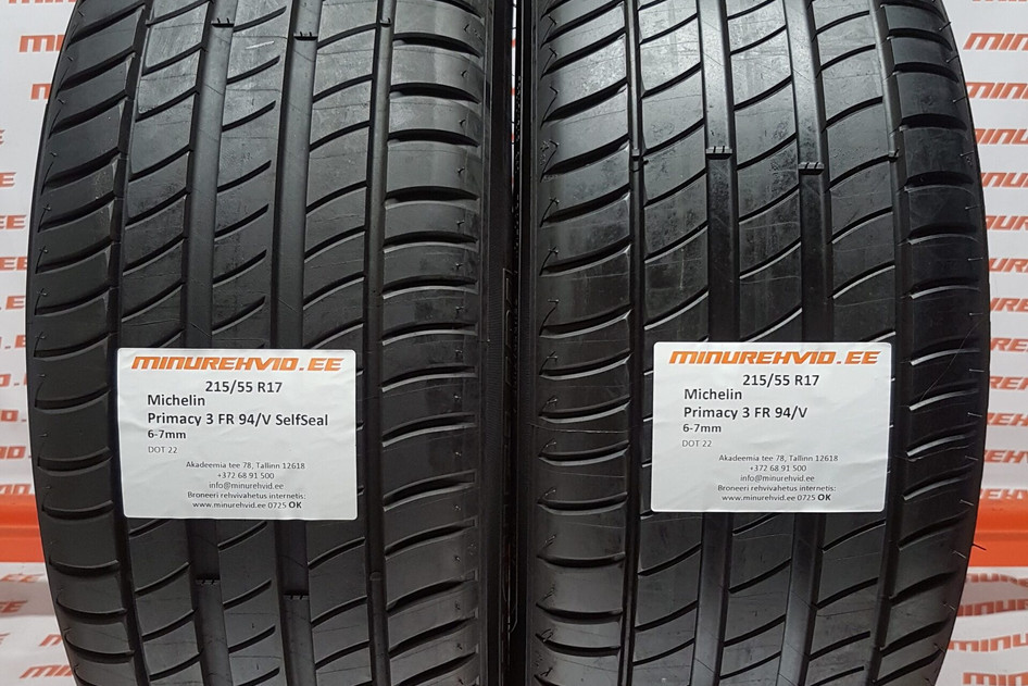 Kasutatud suverehv 215/55R17 Michelin Primacy 3 FR 94/V