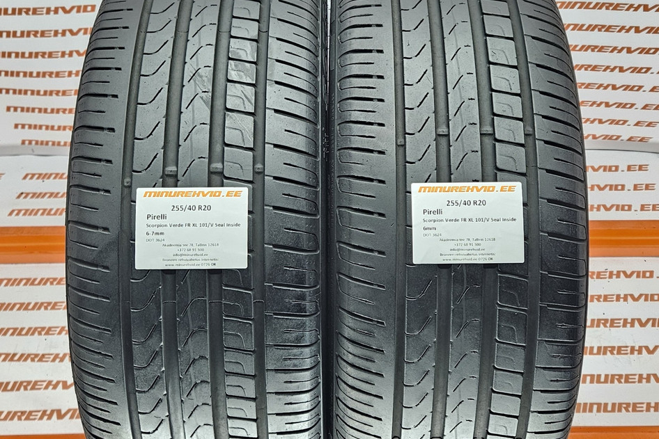 Used summer tire 255/40R20 Pirelli Scorpion Verde FR XL 101/V Seal Inside