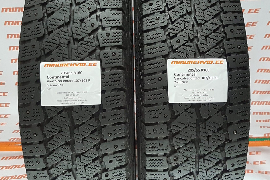 Used studded tire 205/65R16 Continental VancoIceContact 107/105 R