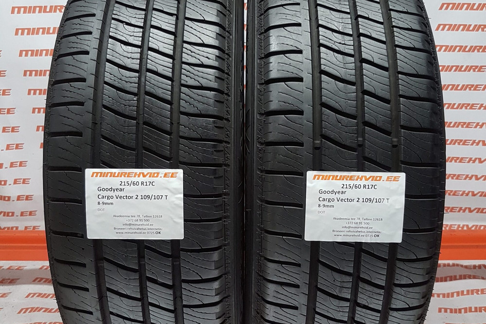 Used studless winter tire 215/60R17 GoodYear Cargo Vector 2 109/107 T