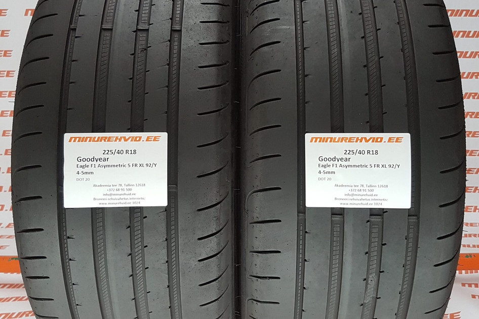 Kasutatud suverehv 225/40R18 GoodYear Eagle F1 Asymmetric 5 FR XL 92/Y