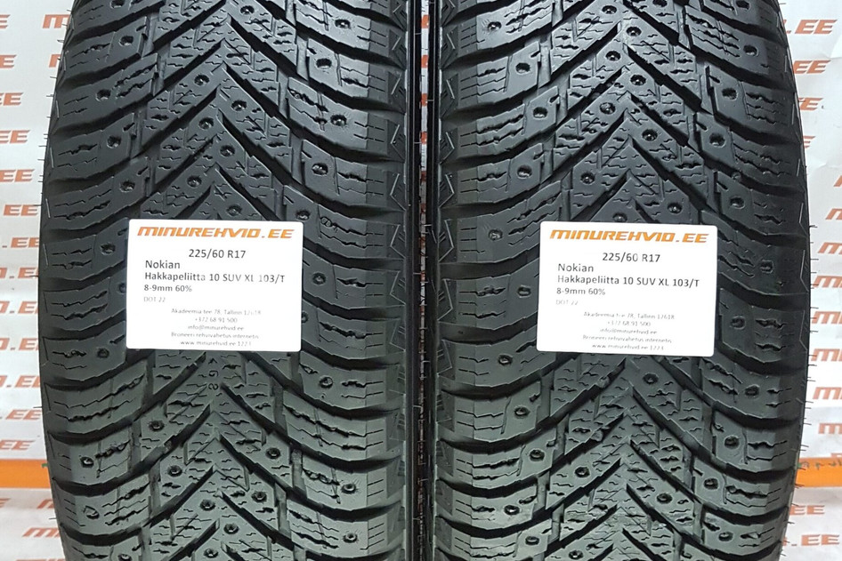 Used studded tire 225/60R17 Nokian Hakkapeliitta 10 SUV XL 103/T
