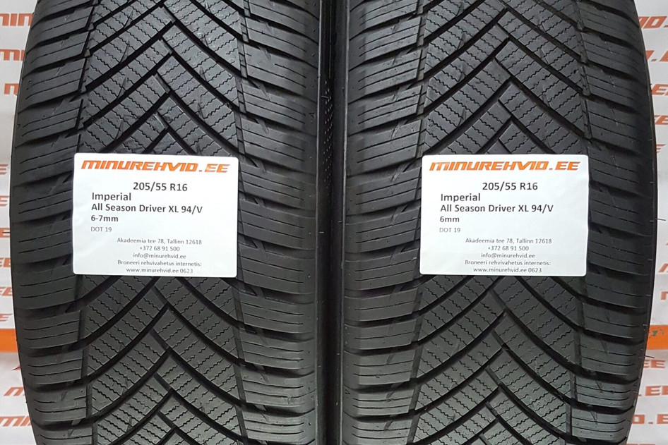 Used studless winter tire 205/55R16 Imperial All Season Driver XL 94/V