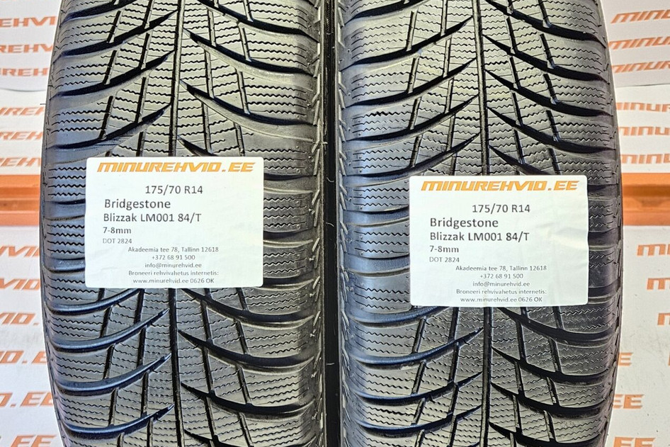 Подержанный нешипованная шина 175/70R14 Bridgestone Blizzak LM001 84/T