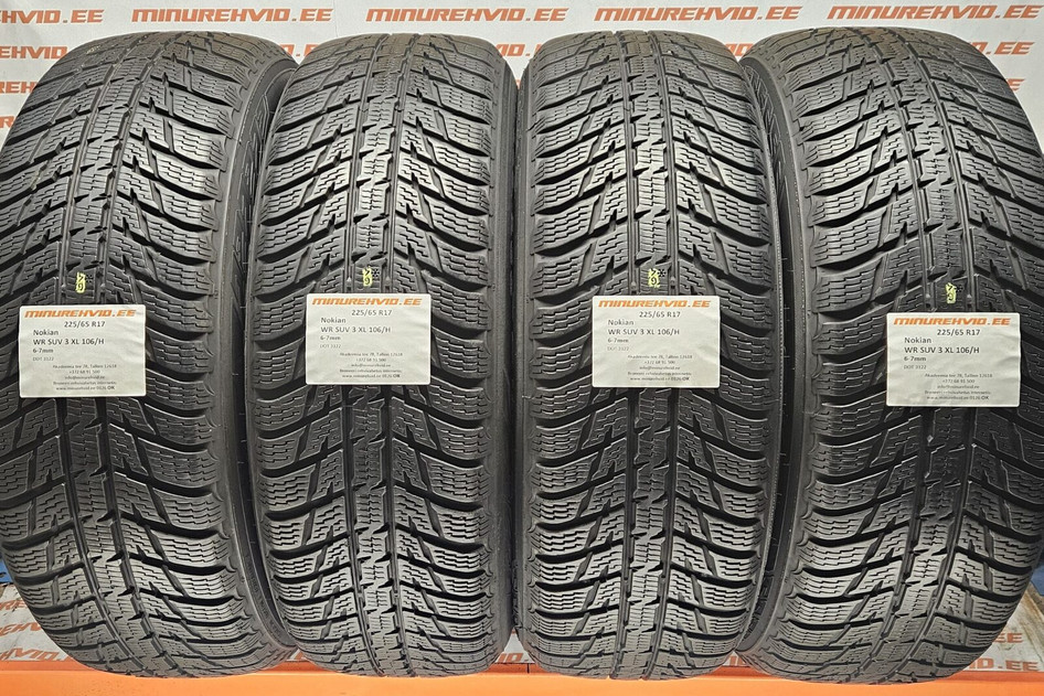 Подержанный нешипованная шина 225/65R17 Nokian WR SUV 3 XL 106/H
