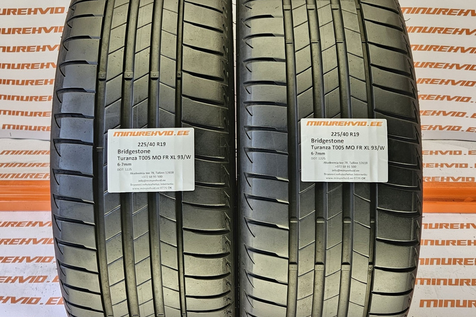 Used summer tire 225/40R19 Bridgestone Turanza T005 MO FR XL 93/W