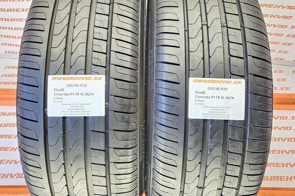 Used summer tire 235/40R19 Pirelli Cinturato P7 FR XL 96/W 0325
