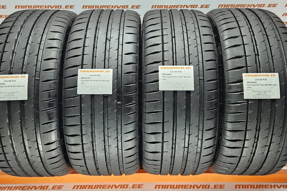 Lietots summer tire 225/40R18 Michelin Pilot Sport 4S FR XL 92/Y like new
