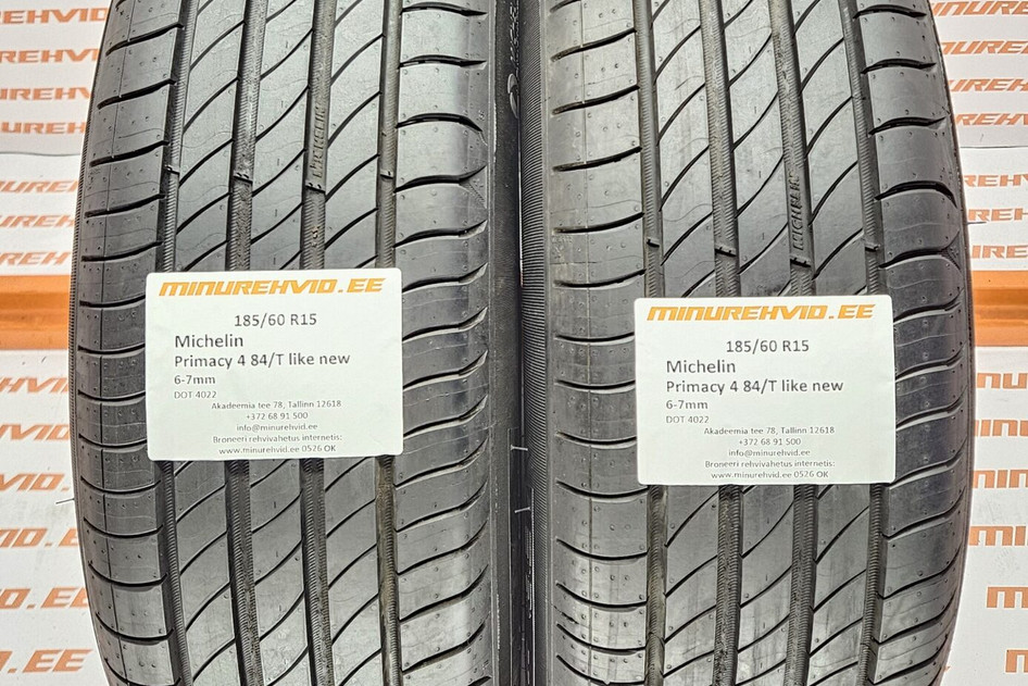 Used summer tire 185/60R15 Michelin Primacy 4 84/T like new