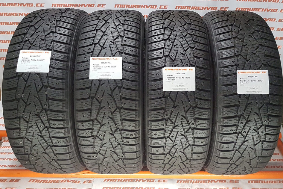 Used studded tire 215/60R17 Nokian Nordman 7 SUV XL 100/T