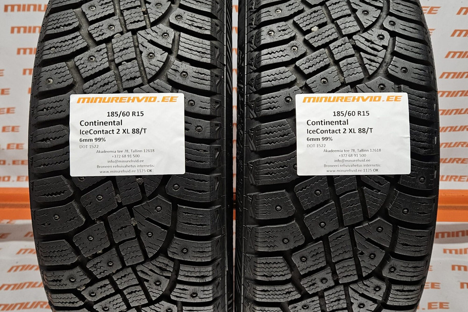 Used studded tire 185/60R15 Continental IceContact 2 XL 88/T 1522