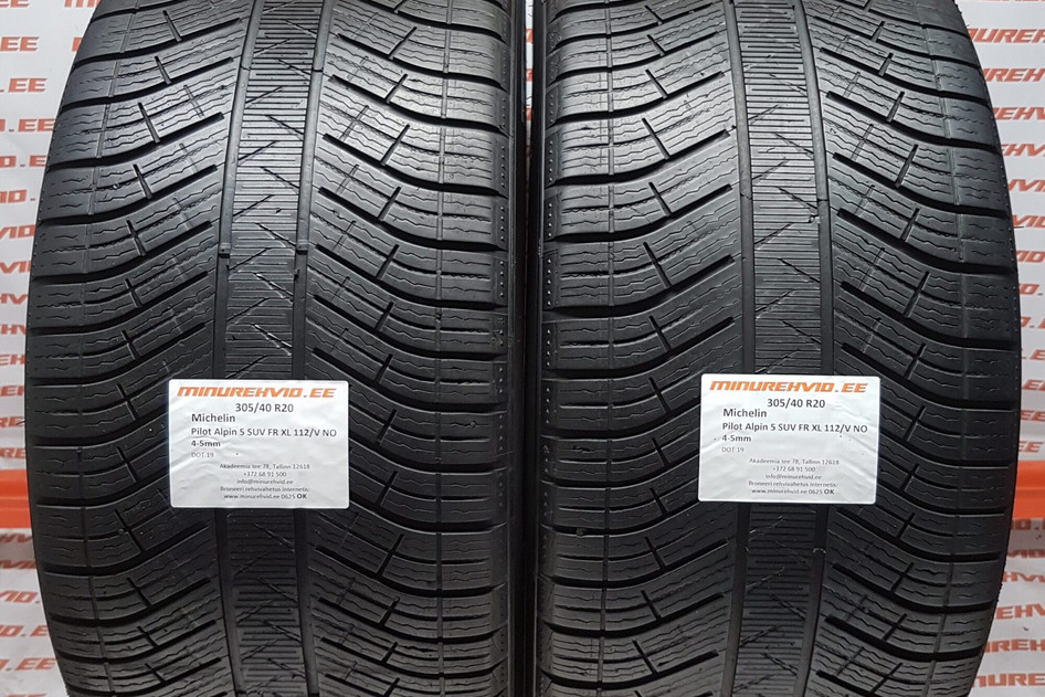 Used studless winter tire 305/40R20 Michelin Pilot Alpin 5 SUV FR XL 112/V NO