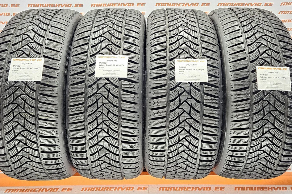 Kasutatud lamellrehv 245/45R19 Dunlop Winter Sport 5 FR XL 102/V 2x4424 + 2x0624