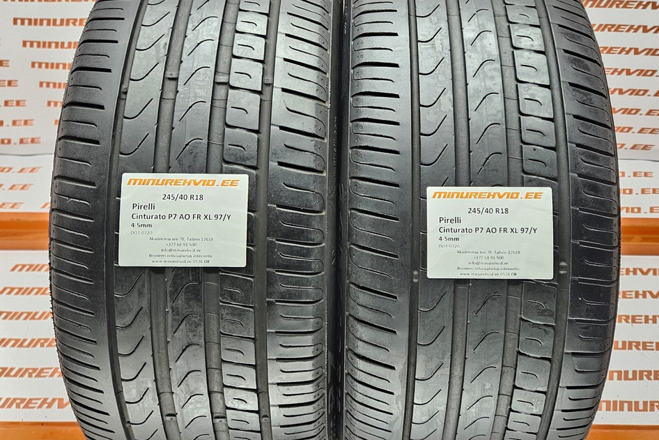Kasutatud suverehv 245/40R18 Pirelli Cinturato P7 AO FR XL 97/Y