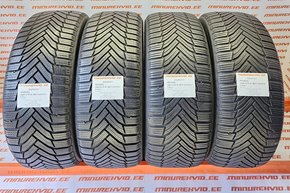 Kasutatud lamellrehv 225/50R17 Michelin Alpin 6 FR XL 98/V mõraline