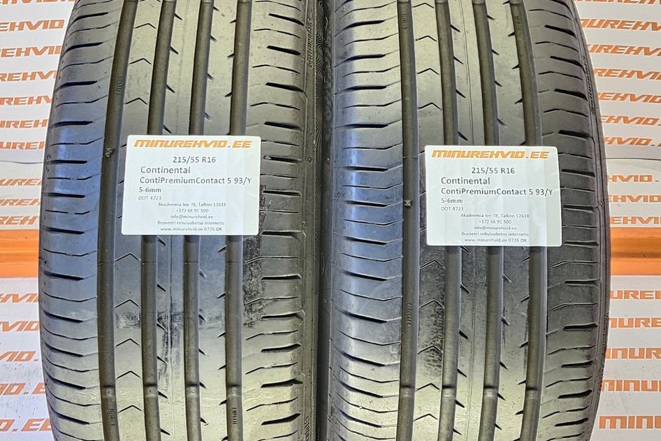 Used summer tire 215/55R16 Continental ContiPremiumContact 5 93/Y