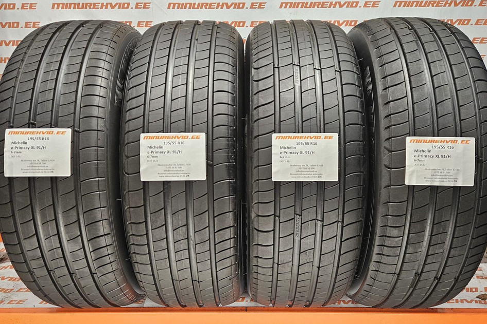 Подержанный летняя шина 195/55R16 Michelin e-Primacy XL 91/H 1422