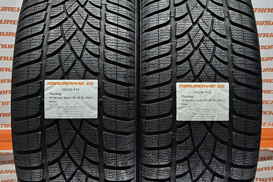 Kasutatud lamellrehv 255/40R19 Dunlop SP Winter Sport 3D FR XL 100/V