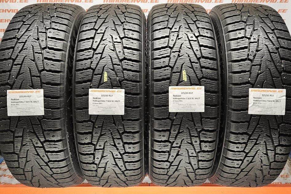 Подержанный шипованная шина 225/65R17 Nokian Hakkapeliitta 7 SUV XL 106/T
