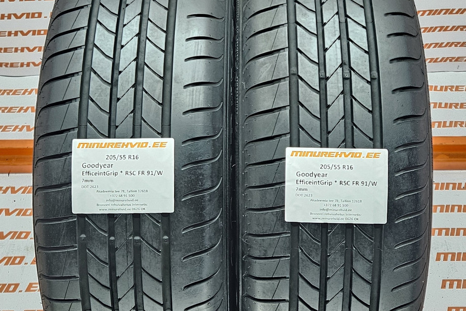 Used summer tire 205/55R16 GoodYear EfficientGrip * RSC FR 91/W