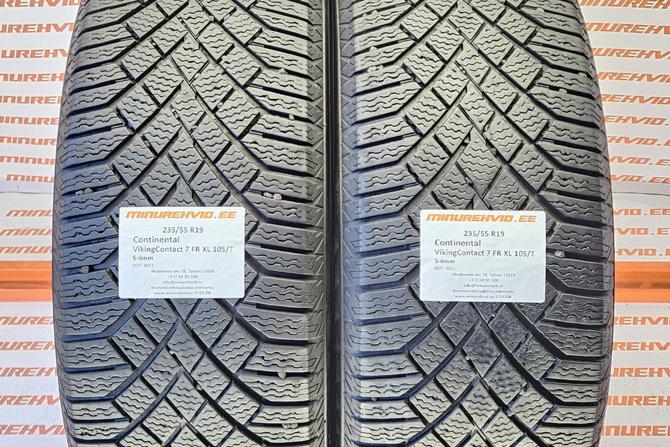 Подержанный нешипованная шина 235/55R19 Continental VikingContact 7 FR XL 105/T 3021