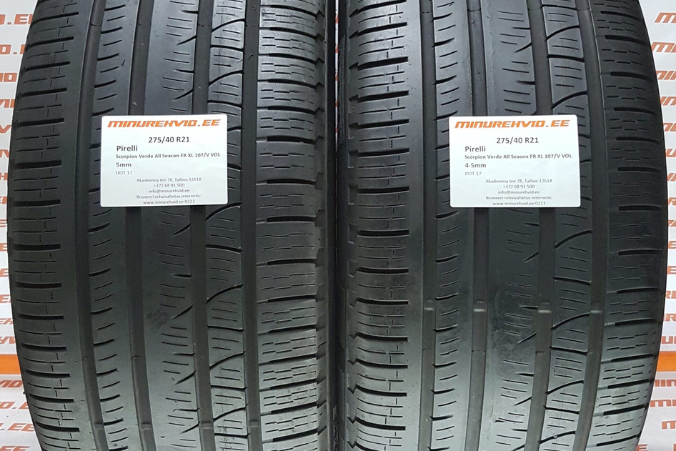 Kasutatud suverehv 275/40R21 Pirelli Scorpion Verde All Season FR XL 107/V VOL