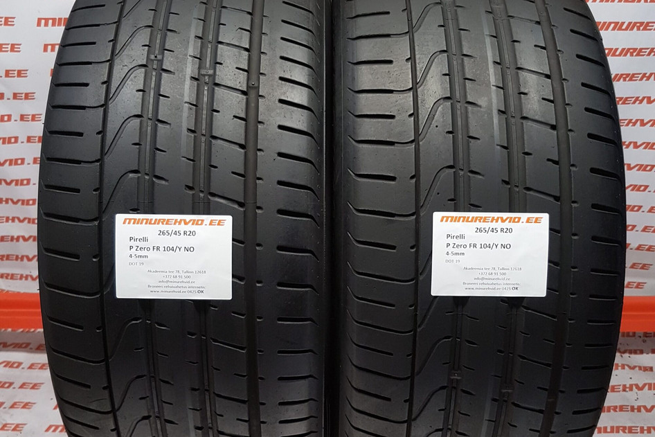 Used summer tire 265/45R20 Pirelli P Zero FR 104/Y NO