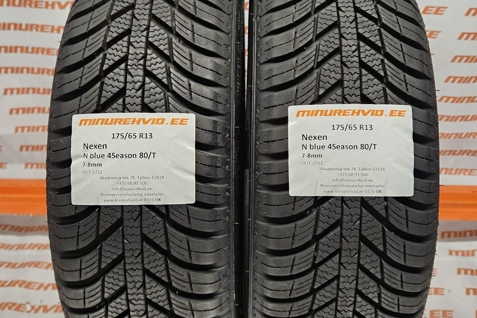 Used studless winter tire 175/65R13 Nexen N blue 4Season 80/T