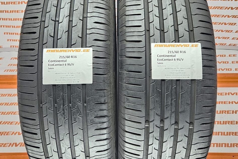 Kasutatud suverehv 215/60R16 Continental EcoContact 6 95/V 2x2123 2x1623
