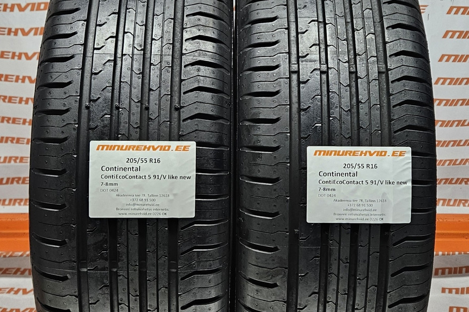 Kasutatud suverehv 205/55R16 Continental ContiEcoContact 5 91/V like new 0424