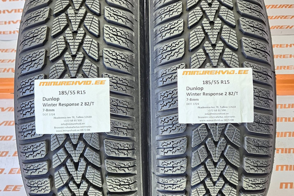 Kasutatud lamellrehv 185/55R15 Dunlop Winter Response 2 82/T