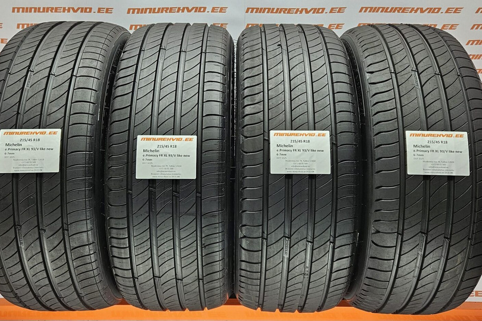 Used summer tire 215/45R18 Michelin e.Primacy FR XL 93/V like new