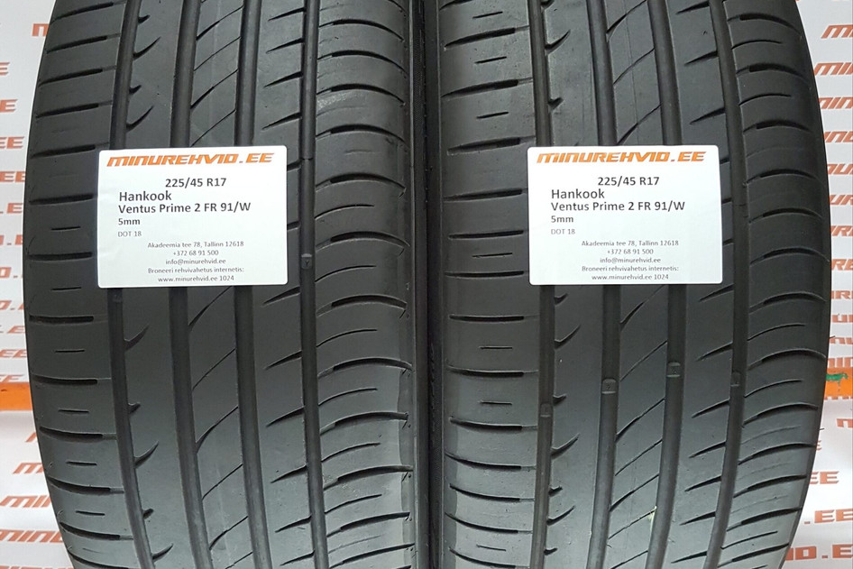 Kasutatud suverehv 225/45R17 Hankook Ventus Prime 2 FR 91/W